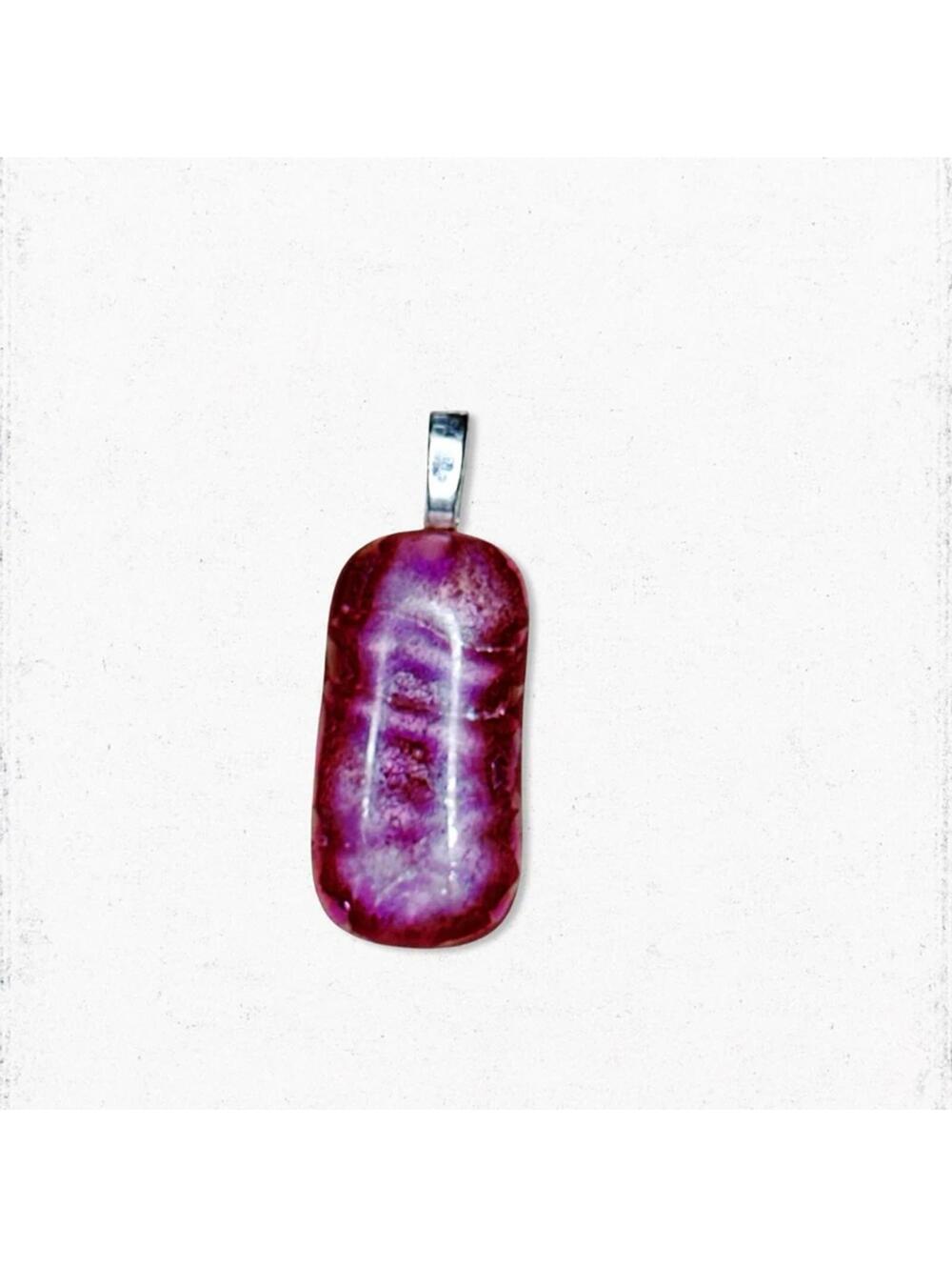 6230gc. Red Marbled Glass Pendant